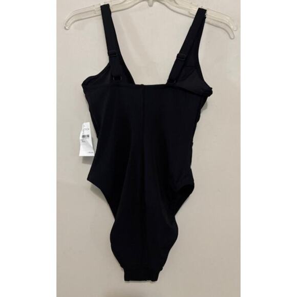 Robin Piccone Bathing Suit Ava Knit One Piece Swimsuit Black Size 4 NWT - Picture 3 of 10